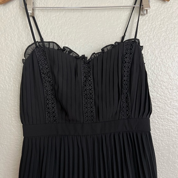 NWOT Precious Charm Black Pleated Sleeveless Maxi Dress - Picture 4 of 8
